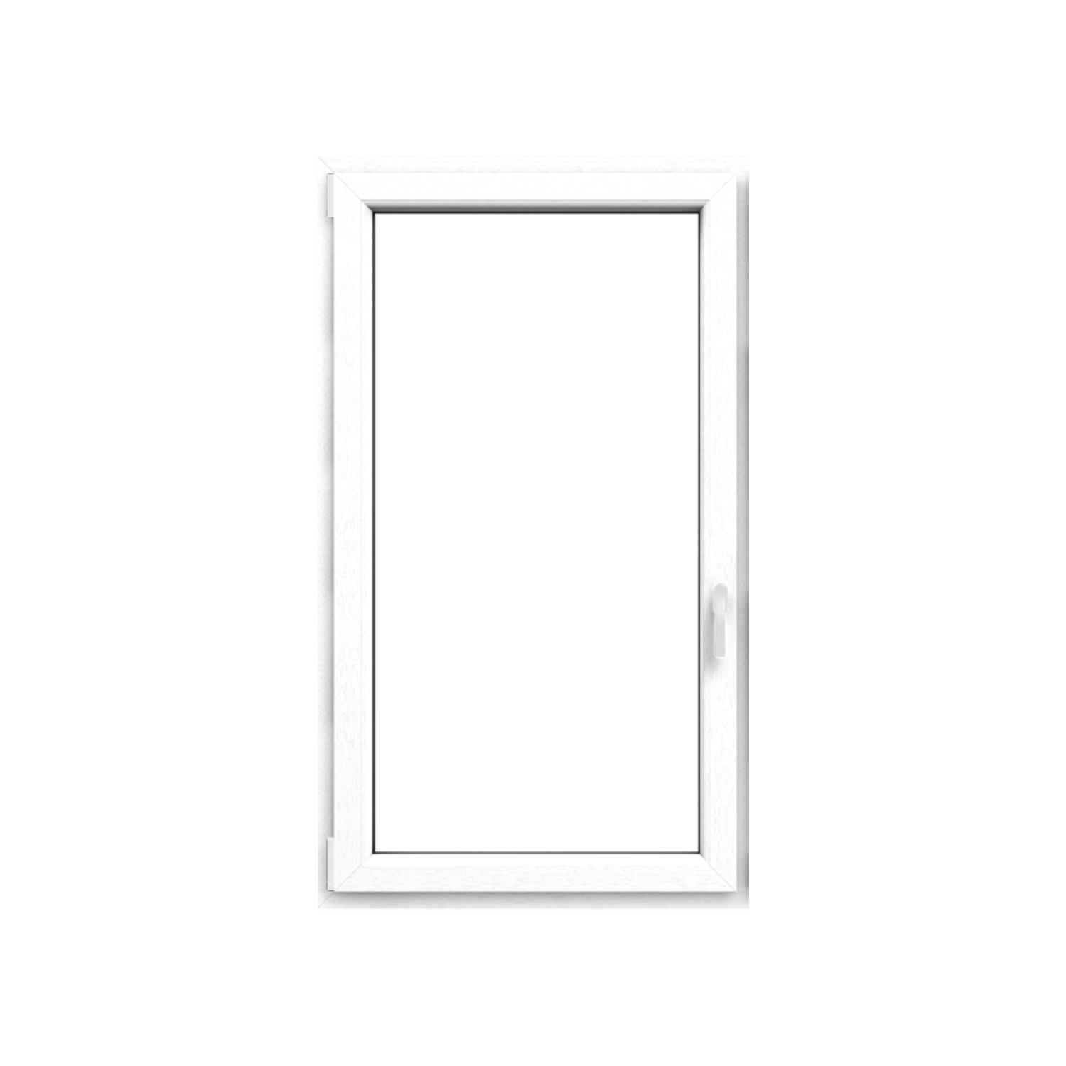 Okno plastové EKOSUN 6 bílé, OS1A 90x120 P, dvojsklo, 6kom/81mm (vč. kliky)